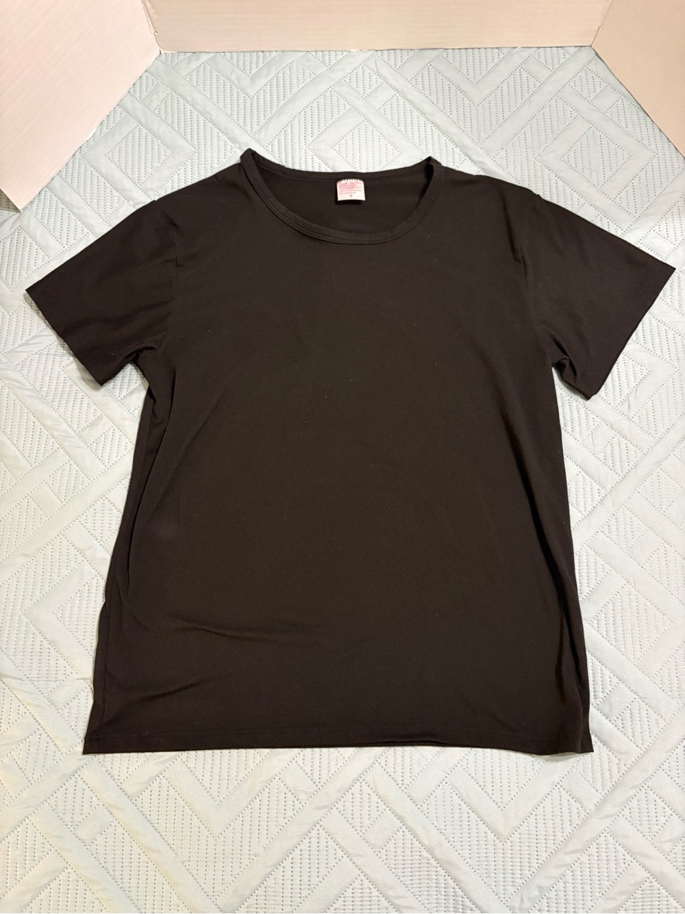 Women’s Stretch Cotton Round Neck Solid Color T-shirt Fashion Short Sleeves Soft